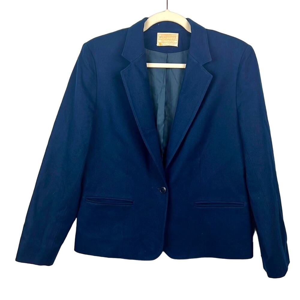 Pendleton Women’s Wool Blue/ Teal Blazer - image 1